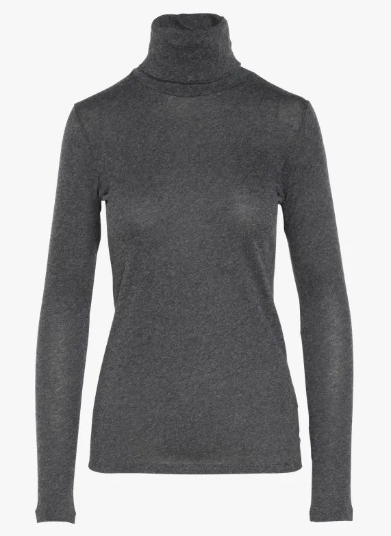 Cotton Cashmere Turtleneck Top