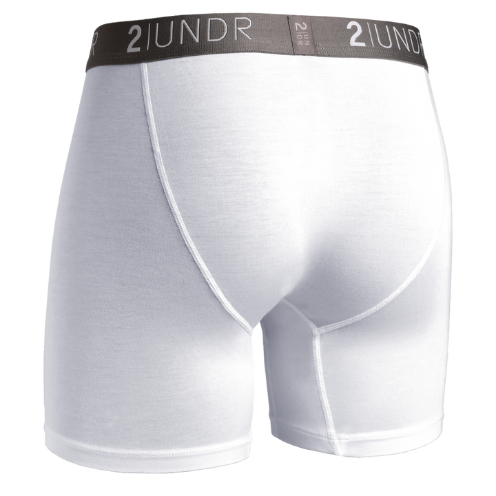 Swing Shift 6" Boxer Brief - White/Grey