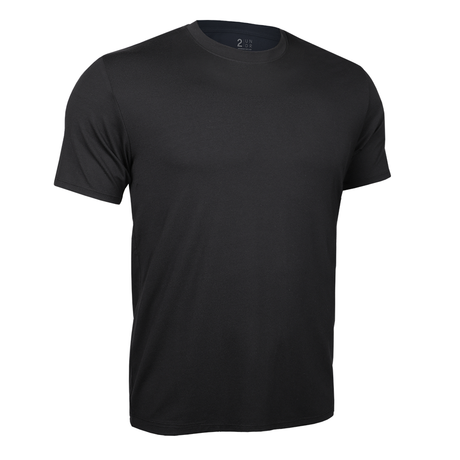 2UNDR Luxury Crew Tee in Black