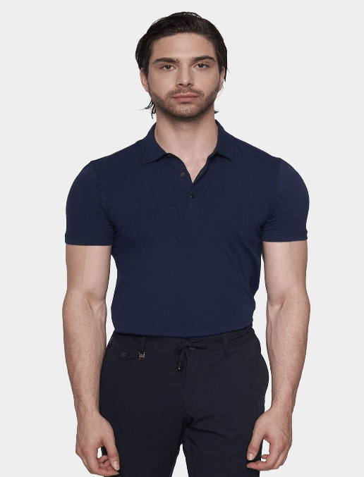 The Mercerized Cotton Polo (Navy)