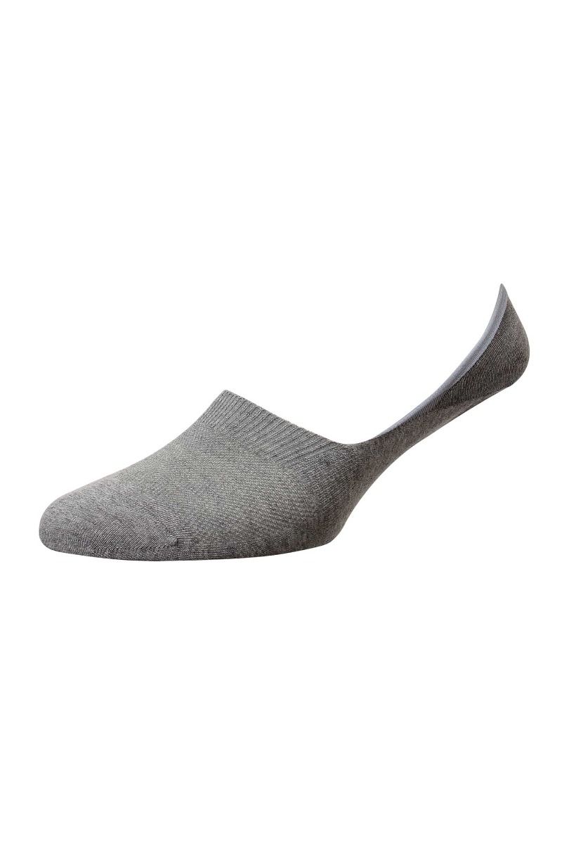 Seville Egyptian Cotton Men's Invisible Socks - Light Grey