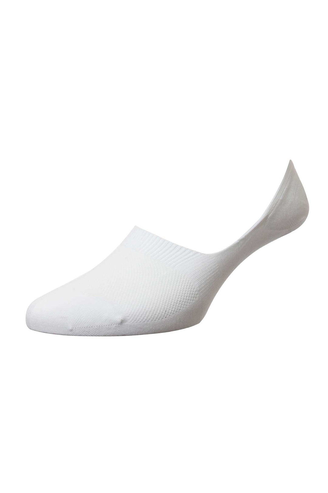 Seville Egyptian Cotton Men's Invisible Socks - White