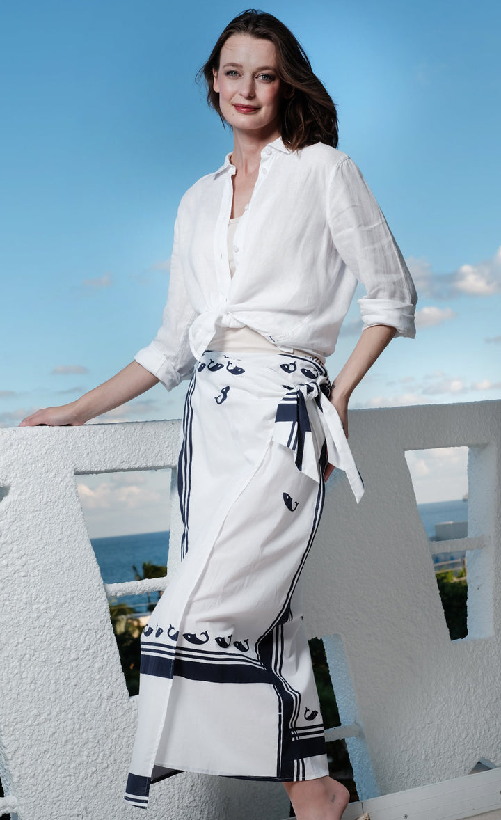 Sarong Skirt Whale Print