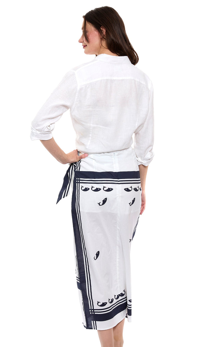 Sarong Skirt Whale Print