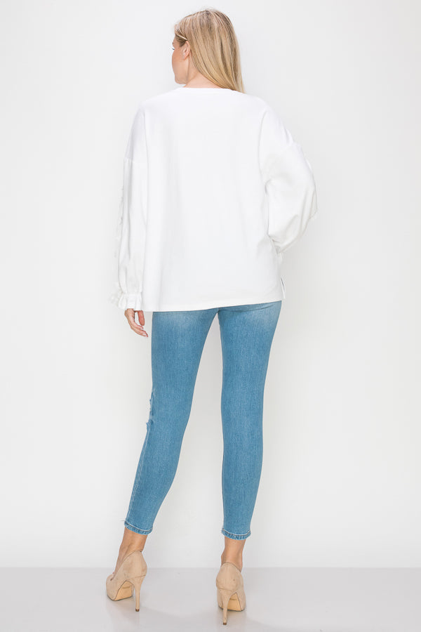 Rainy Stretch Pointe Knit Lace Top