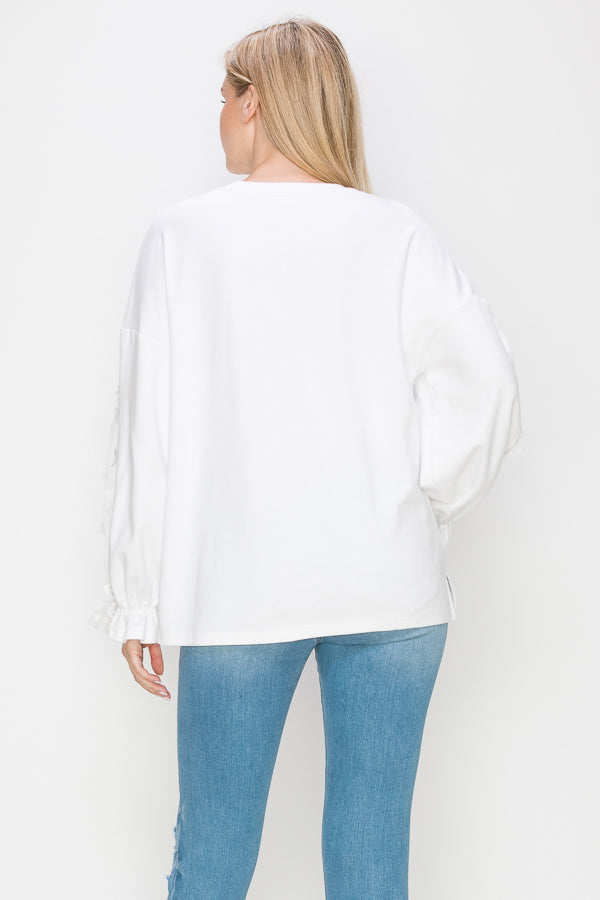 Rainy Stretch Pointe Knit Lace Top