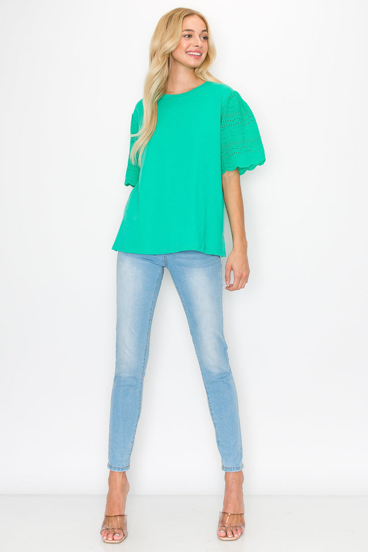 Ramona Pointe Knit with Lace Eyelet