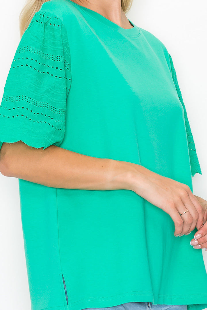 Ramona Pointe Knit with Lace Eyelet