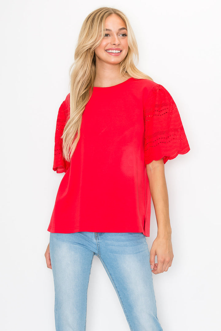 Ramona Pointe Knit with Lace Eyelet
