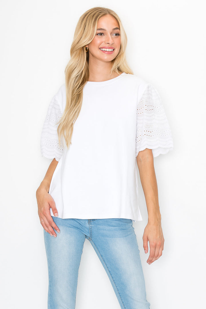 Ramona Pointe Knit with Lace Eyelet
