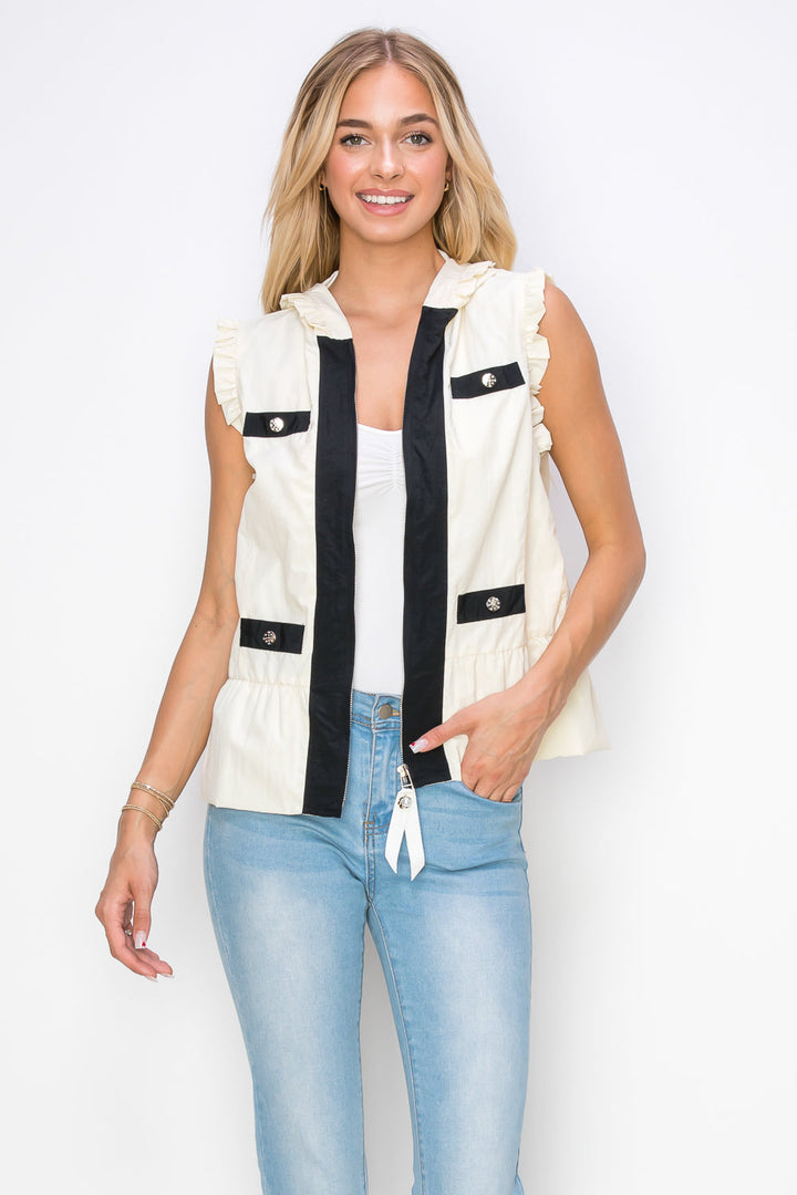 Josie Light Weight Vest with Hoodie