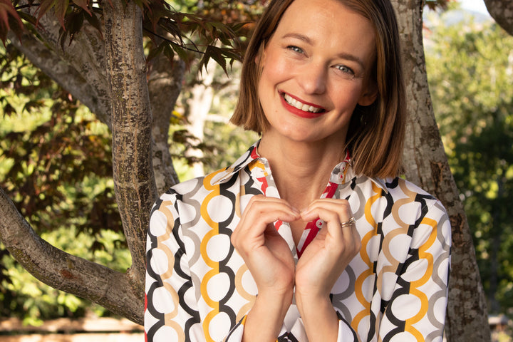 Rome Shirt Fall Colors in Olympic Ring Print