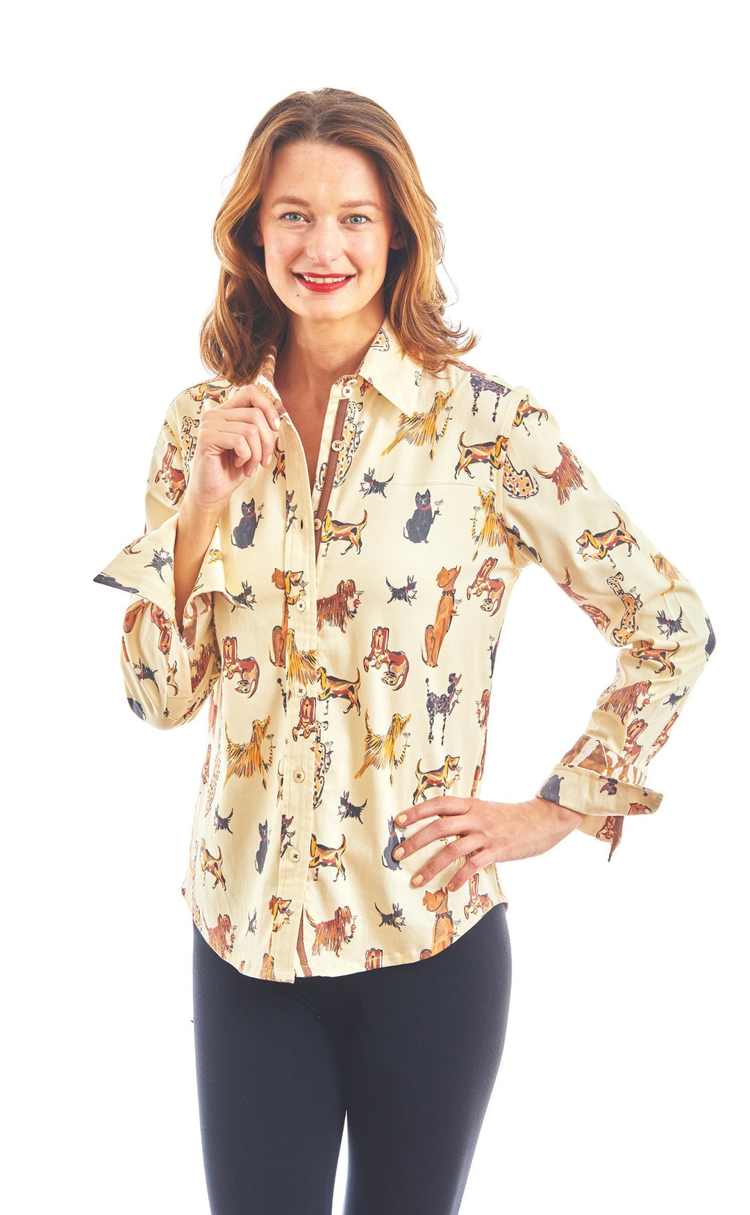 Rome Shirt With Doggies And Kitties Sipping Cocktails