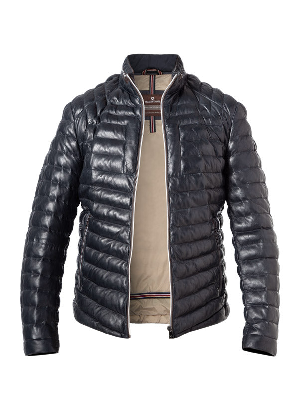 Milestone MSMalik Lamb Leather Jacket in Navy