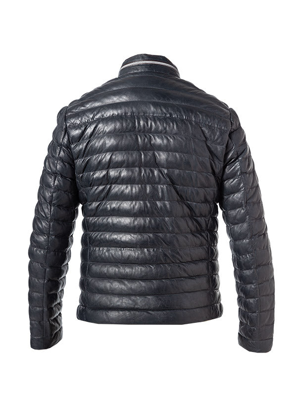 Milestone MSMalik Lamb Leather Jacket in Navy