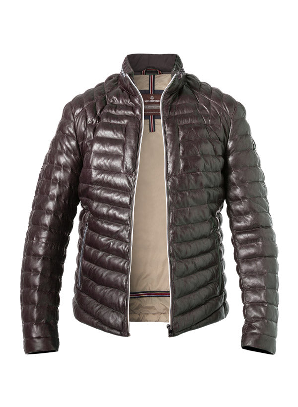 Milestone MSMalik Lamb Leather Jacket in Dark Brown