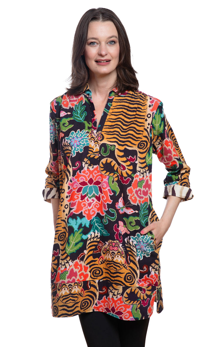 Vail Tunic Tiger Rug Print