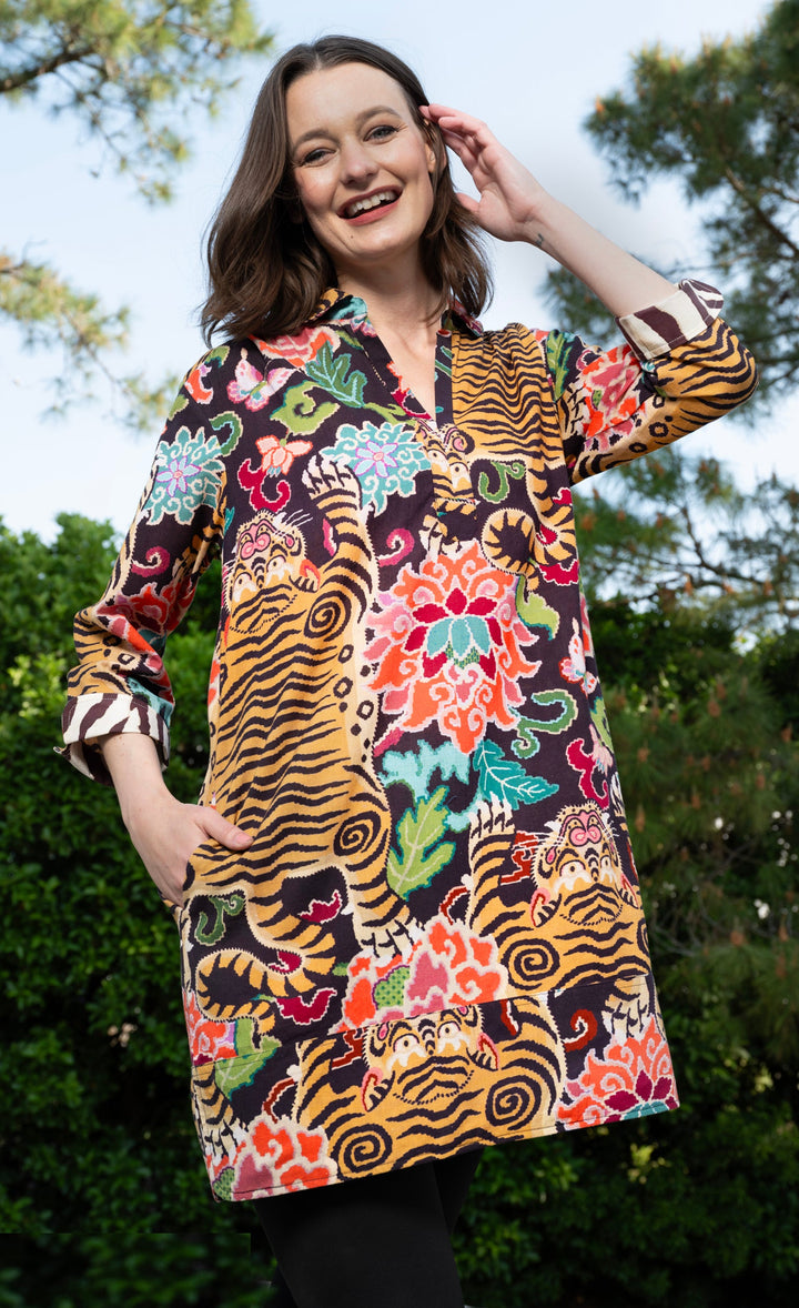 Vail Tunic Tiger Rug Print