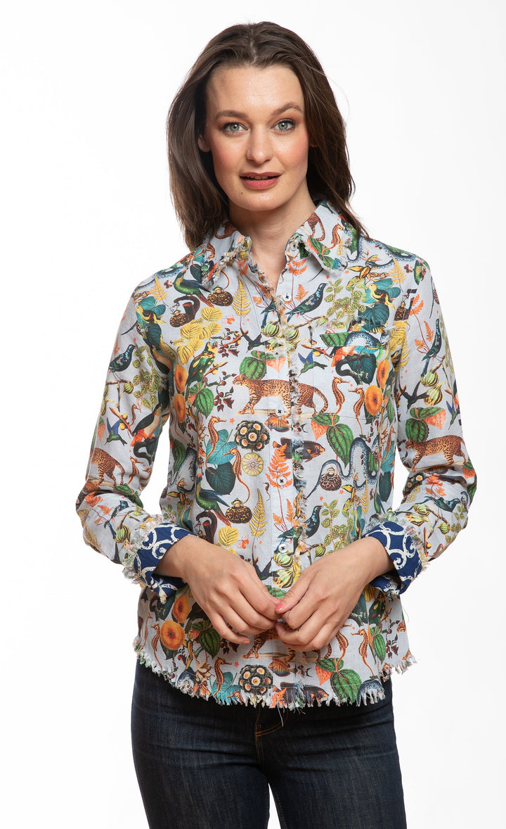 Cape Cod Top with Flowers and Creatures