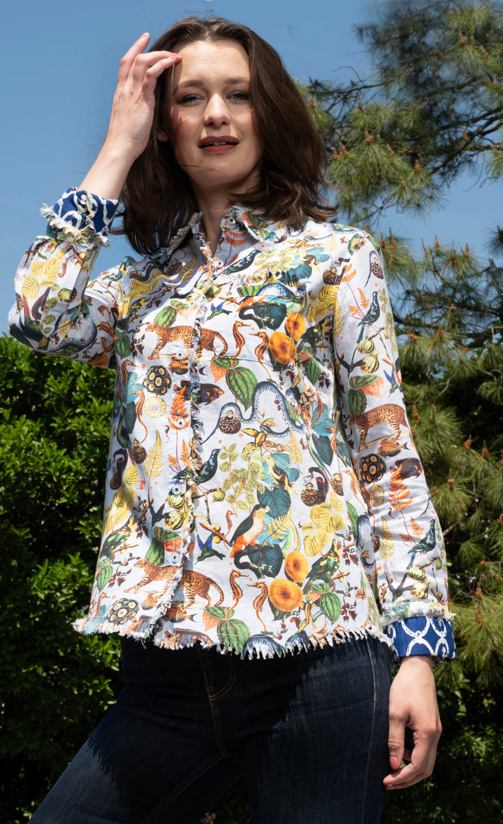 Cape Cod Top with Flowers and Creatures