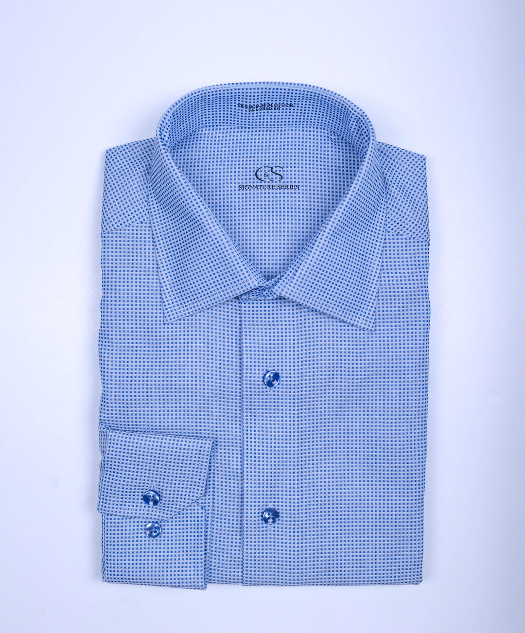 ELECTRIC BLUE GEO DOT SHIRT