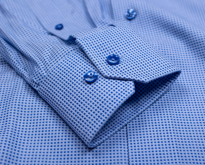 ELECTRIC BLUE GEO DOT SHIRT