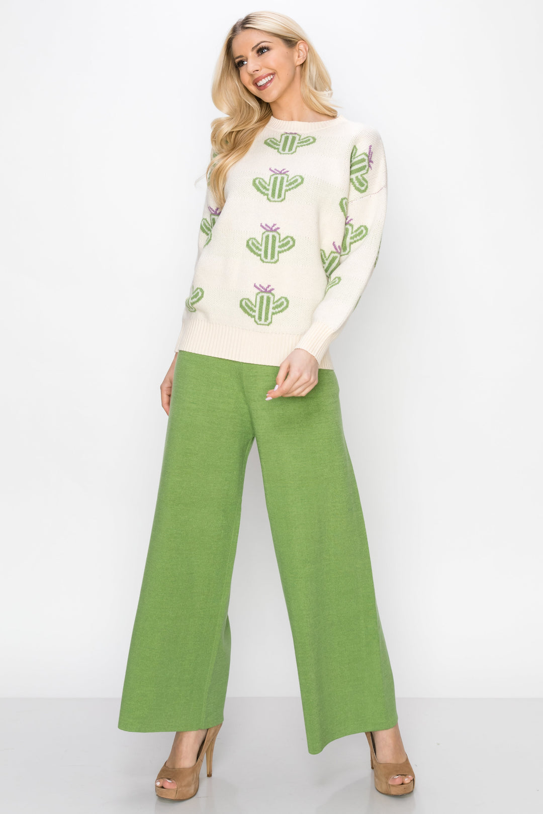 Sian Stretch Ribbed Knitted Pant