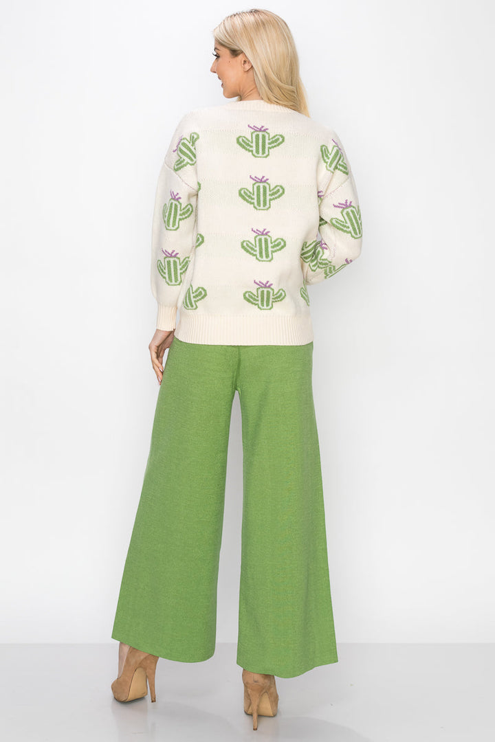 Sian Stretch Ribbed Knitted Pant
