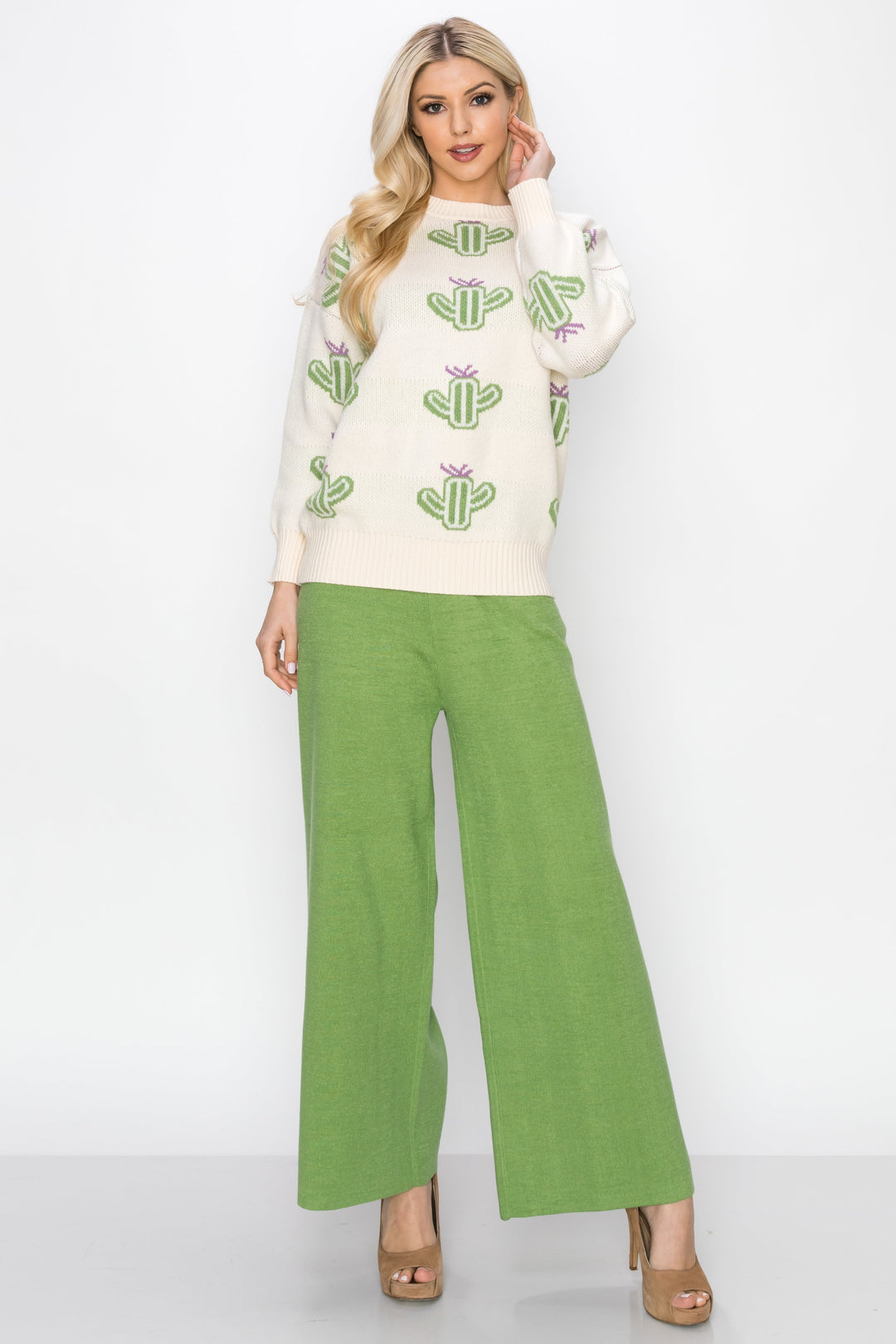 Sian Stretch Ribbed Knitted Pant
