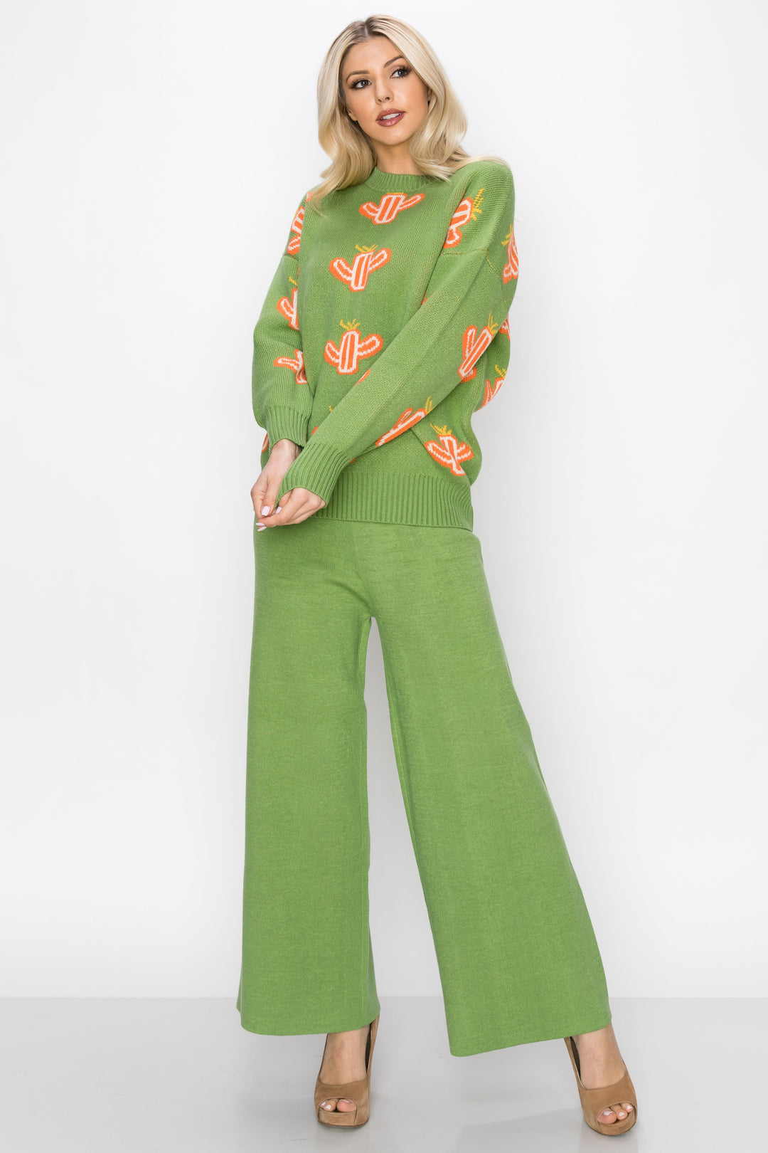 Sian Stretch Ribbed Knitted Pant