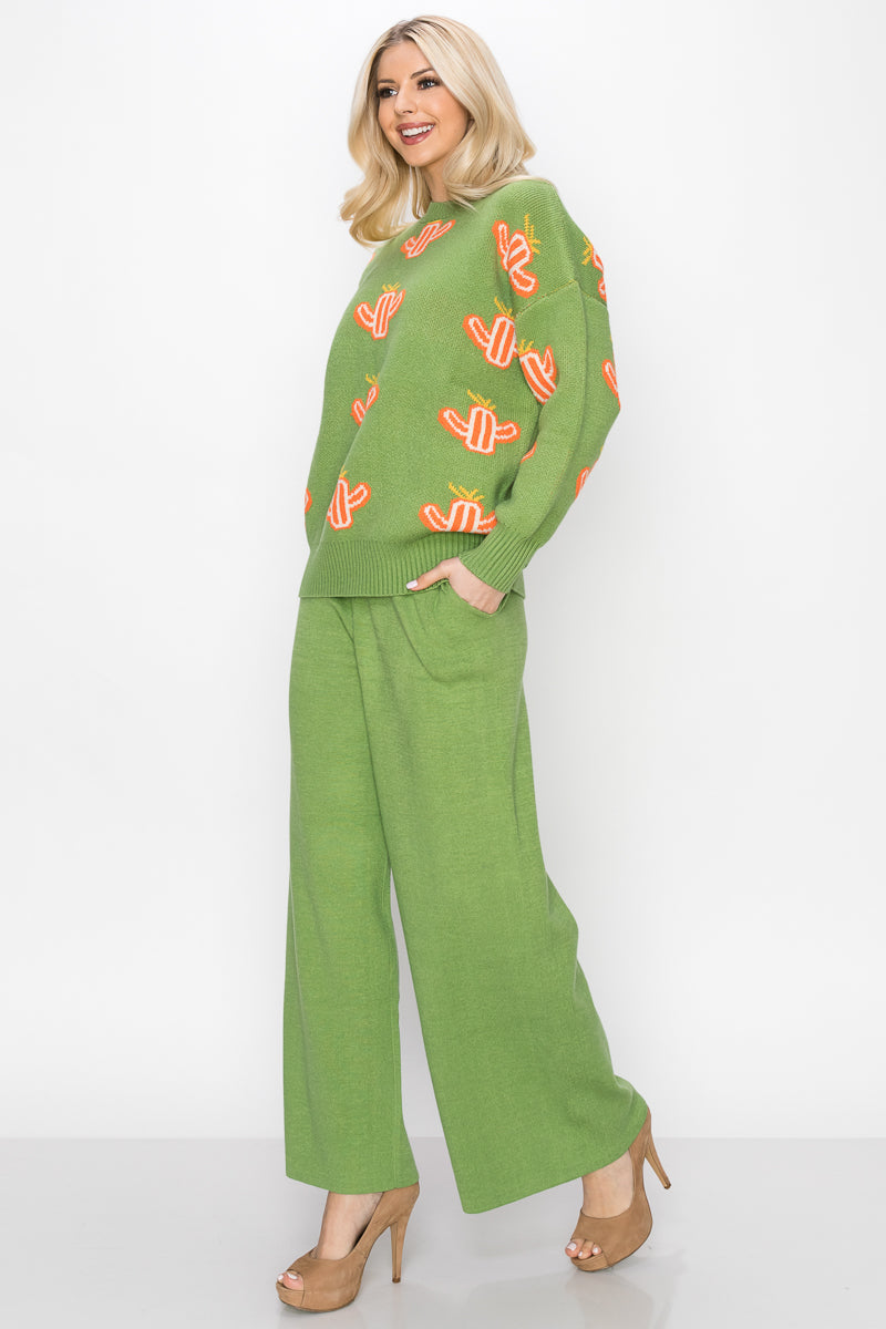 Sian Stretch Ribbed Knitted Pant