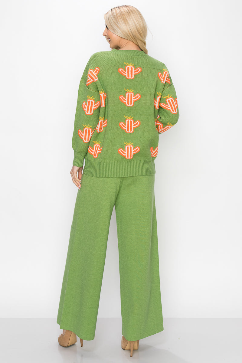Sian Stretch Ribbed Knitted Pant
