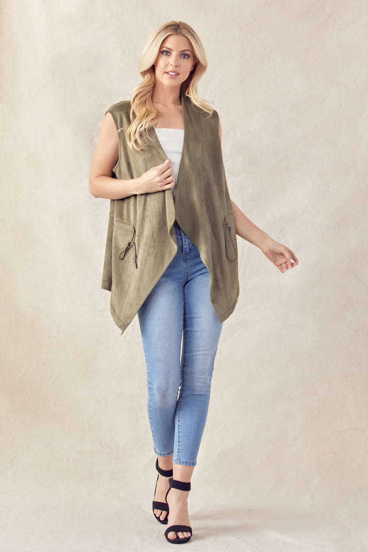 Anna Stretch Suede Vest