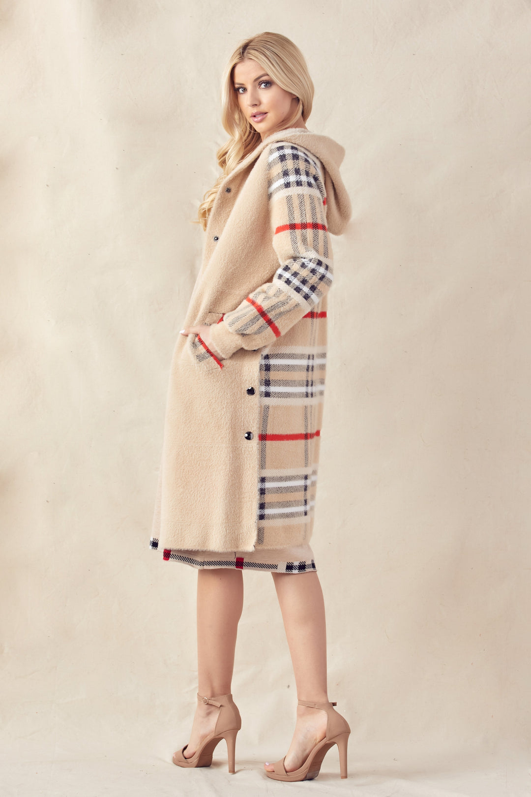 Sonnai Sweater Brushed Knitted Coat