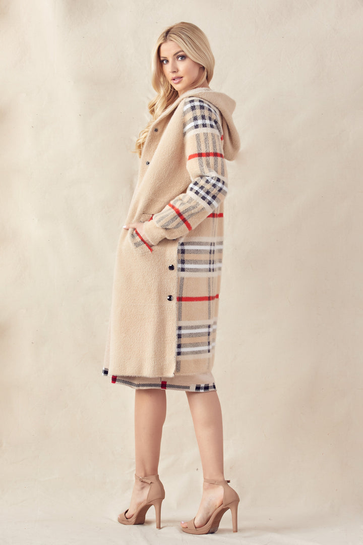 Sonnai Sweater Brushed Knitted Coat