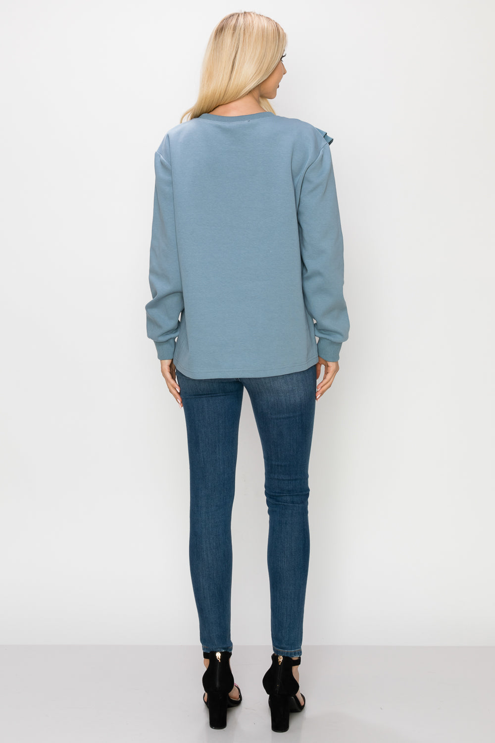 Tania Knit Ruffled Top