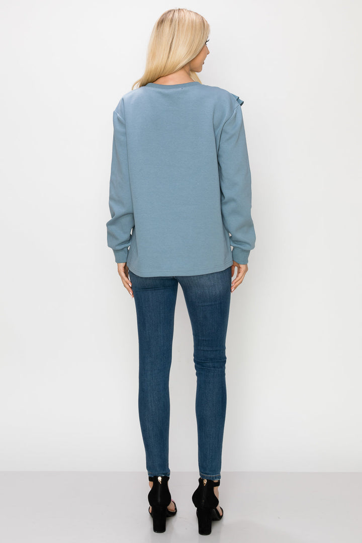 Tania Knit Ruffled Top