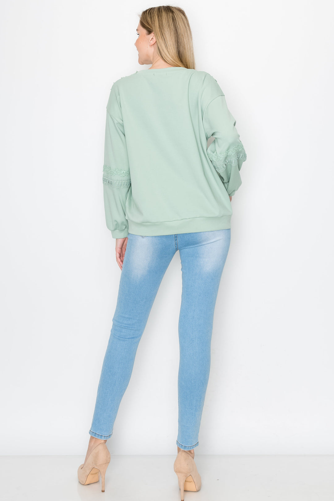 Rabiah Stretch Pointe Knit with Lace