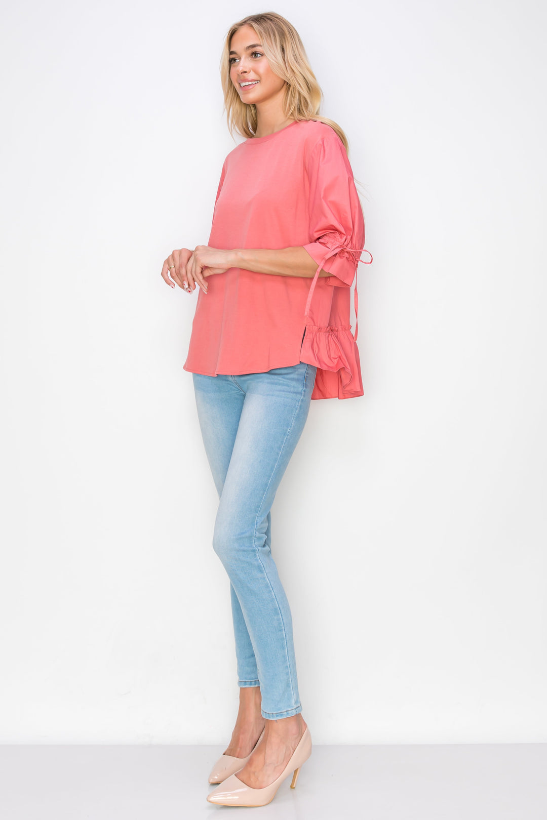 Reida Stretch Pointe Knit Top