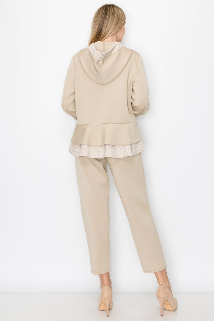 Ferne French Scuba Pant with Tweed