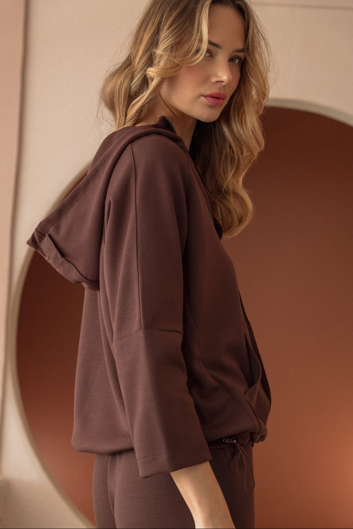 Kari Pointe Knit Hoodie Jacket