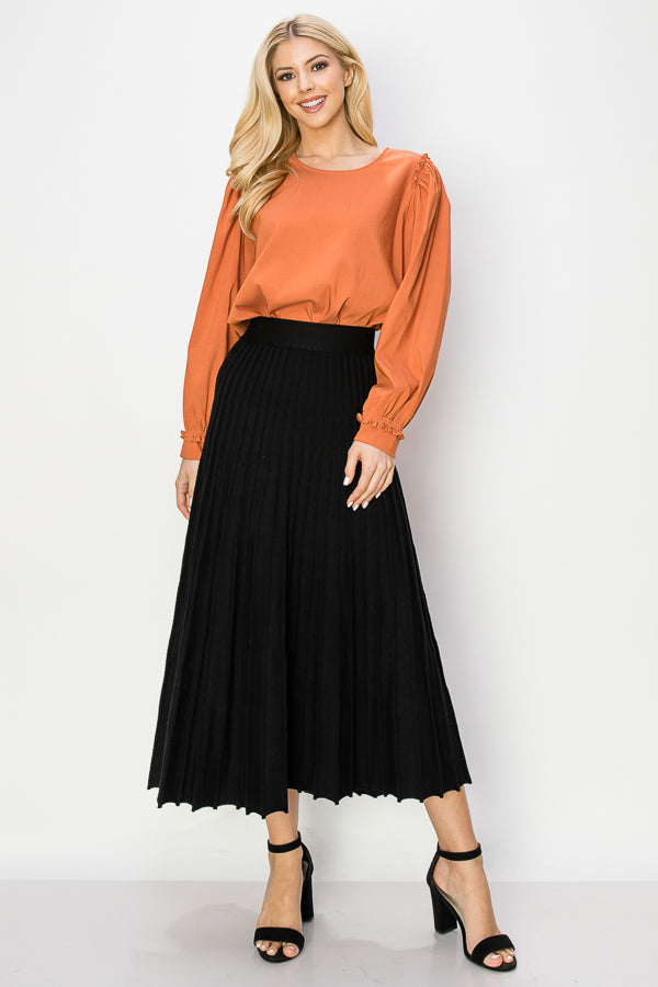 Sanaa Stretch Knitted Ribbed Skirt