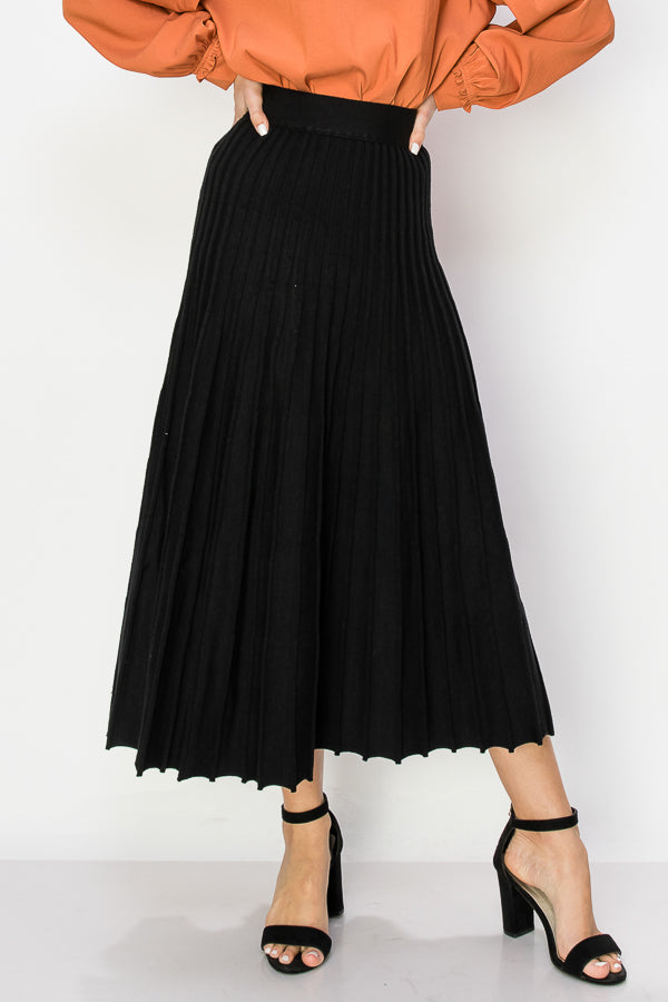 Sanaa Stretch Knitted Ribbed Skirt
