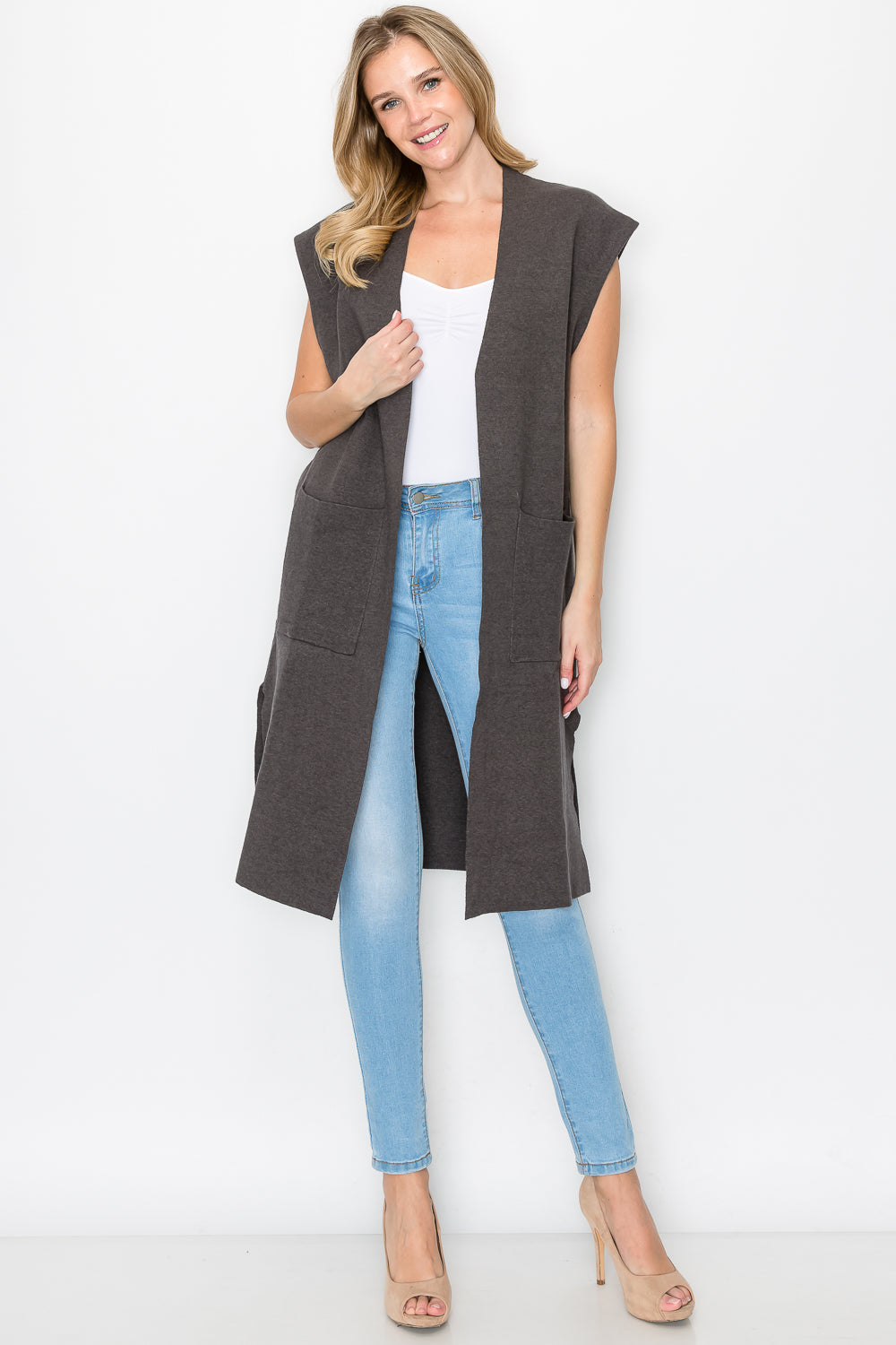 Sarie Stretch Knitted Sweater Vest