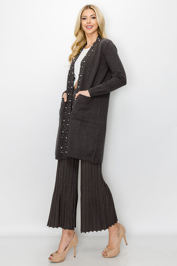 Selie Stretch Knitted Ribbed Pant