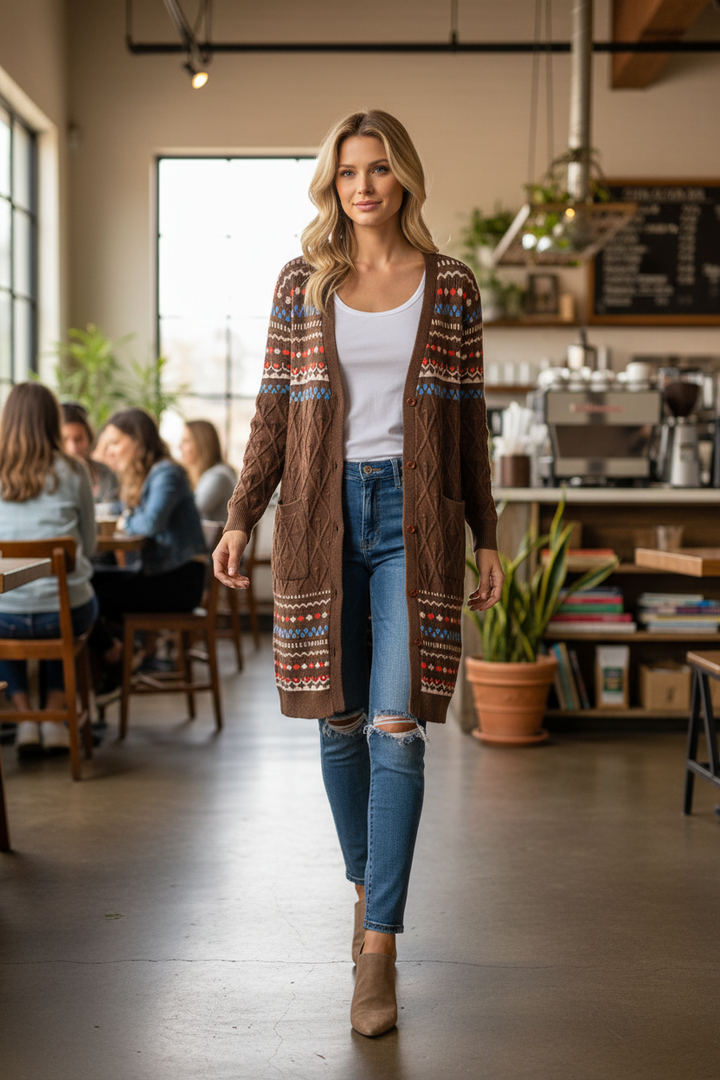 Sherra Stretch Knitted Sweater Cardigan