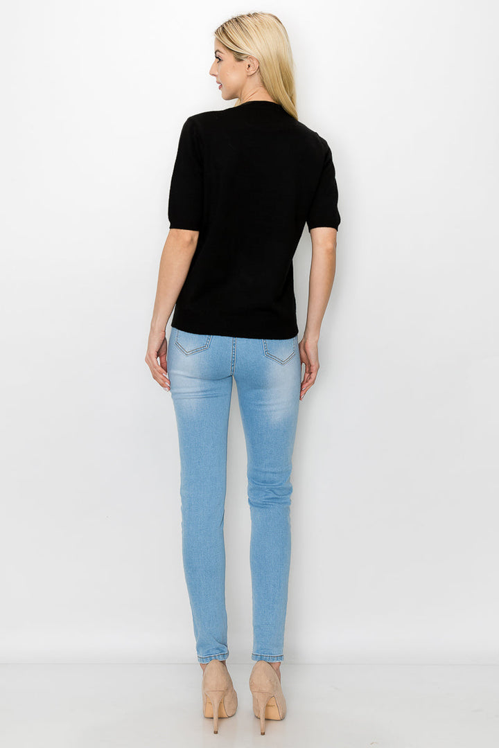 Stacey Knitted Star Sequin Top