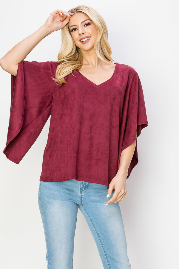 Aeris Stretch Suede Top