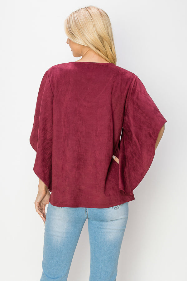 Aeris Stretch Suede Top