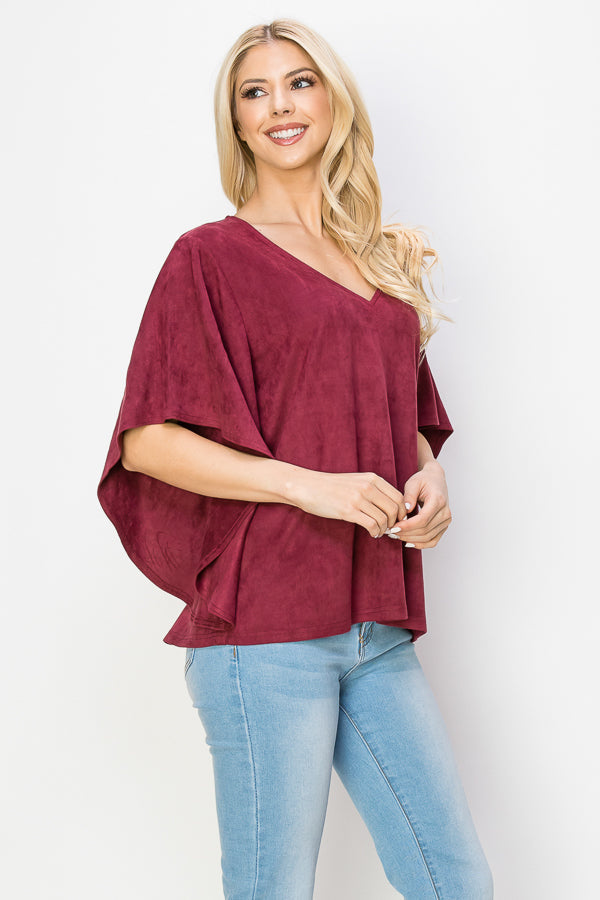 Aeris Stretch Suede Top